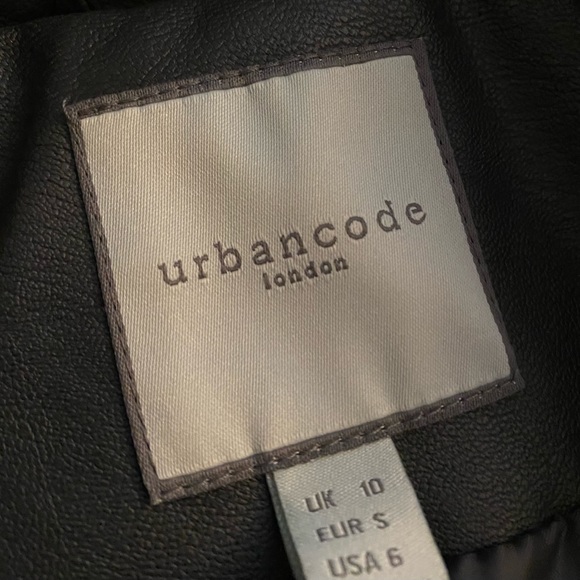 urbancode Tall Aviator Faux Leather Jacket - Picture 8 of 9